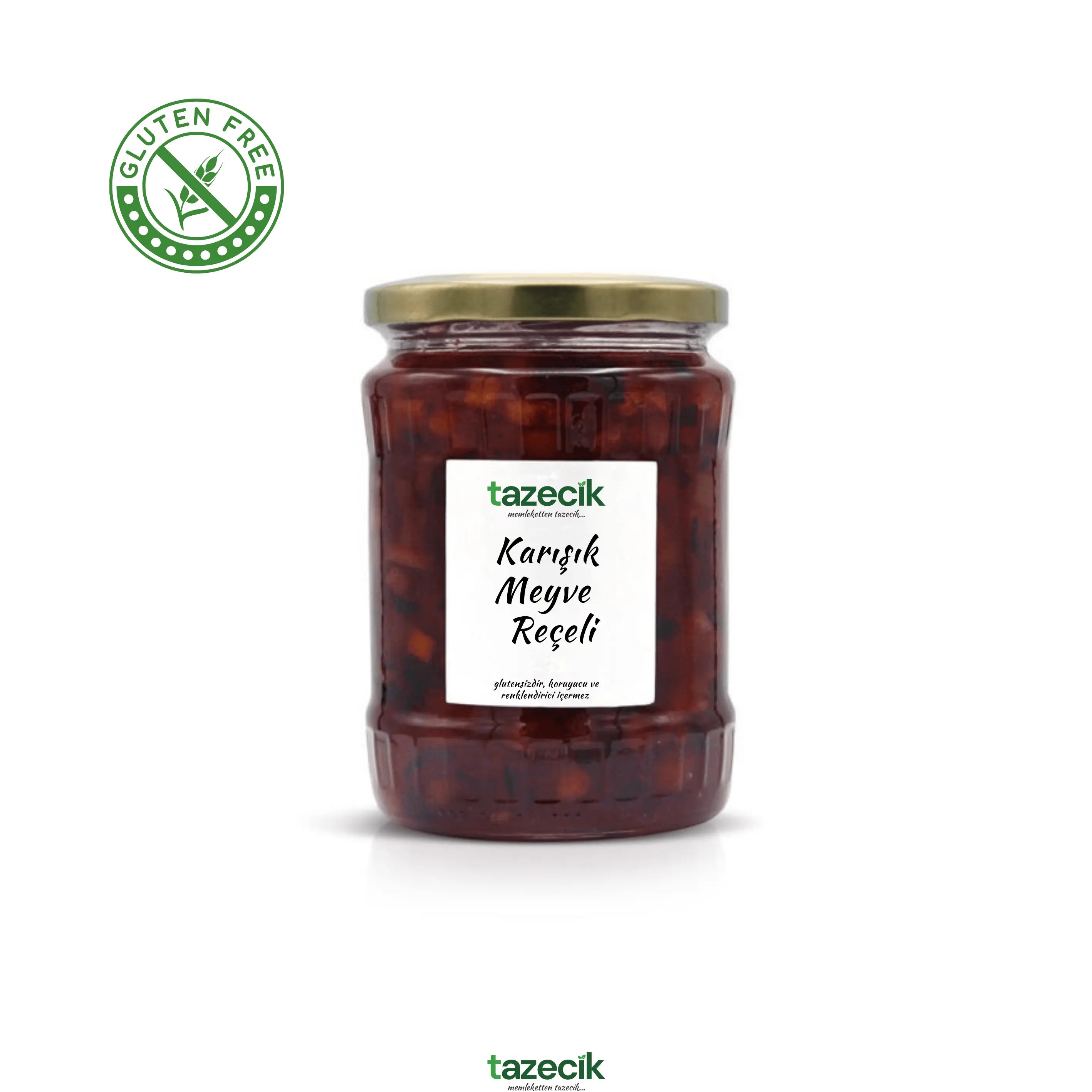 Karışık Meyve Reçeli – Glutensiz - 750g Tazecik