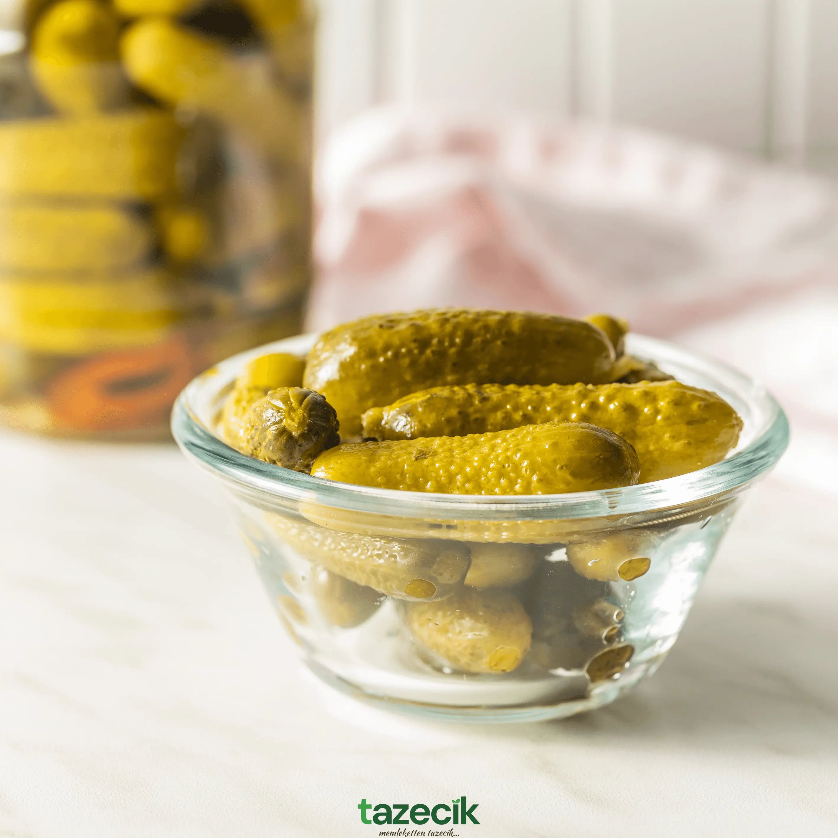 Kornişon Turşu - El Yapımı ve Katkısız - 1kg Tazecik