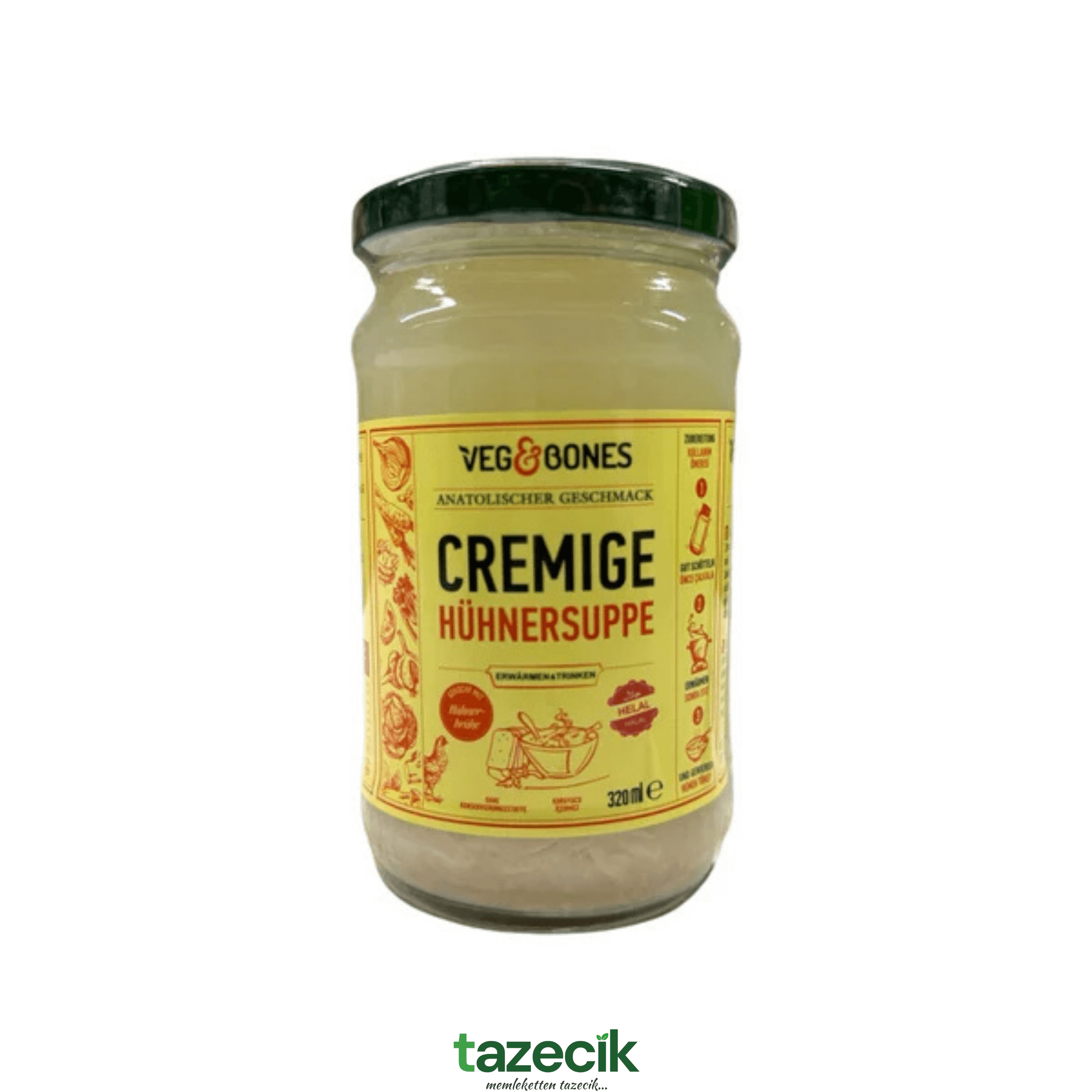 Kremalı Tavuk Çorbası Veg&Bones - 320ml Tazecik
