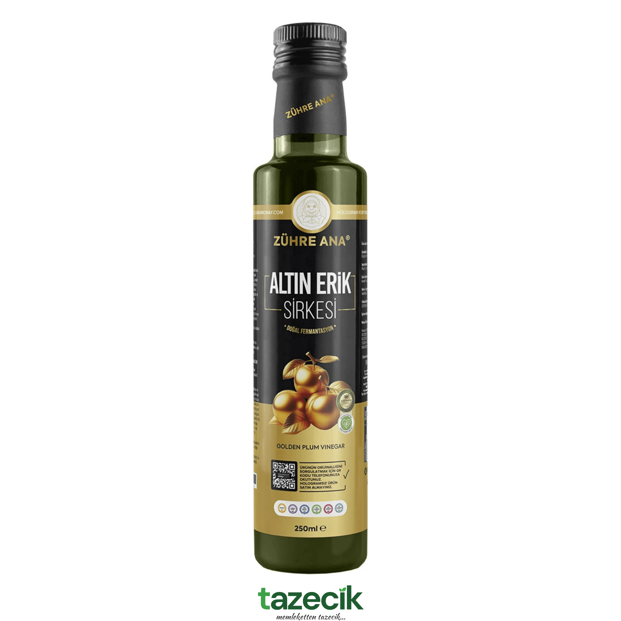 Zühre Ana Altın Erik Sirkesi - 250ml Tazecik