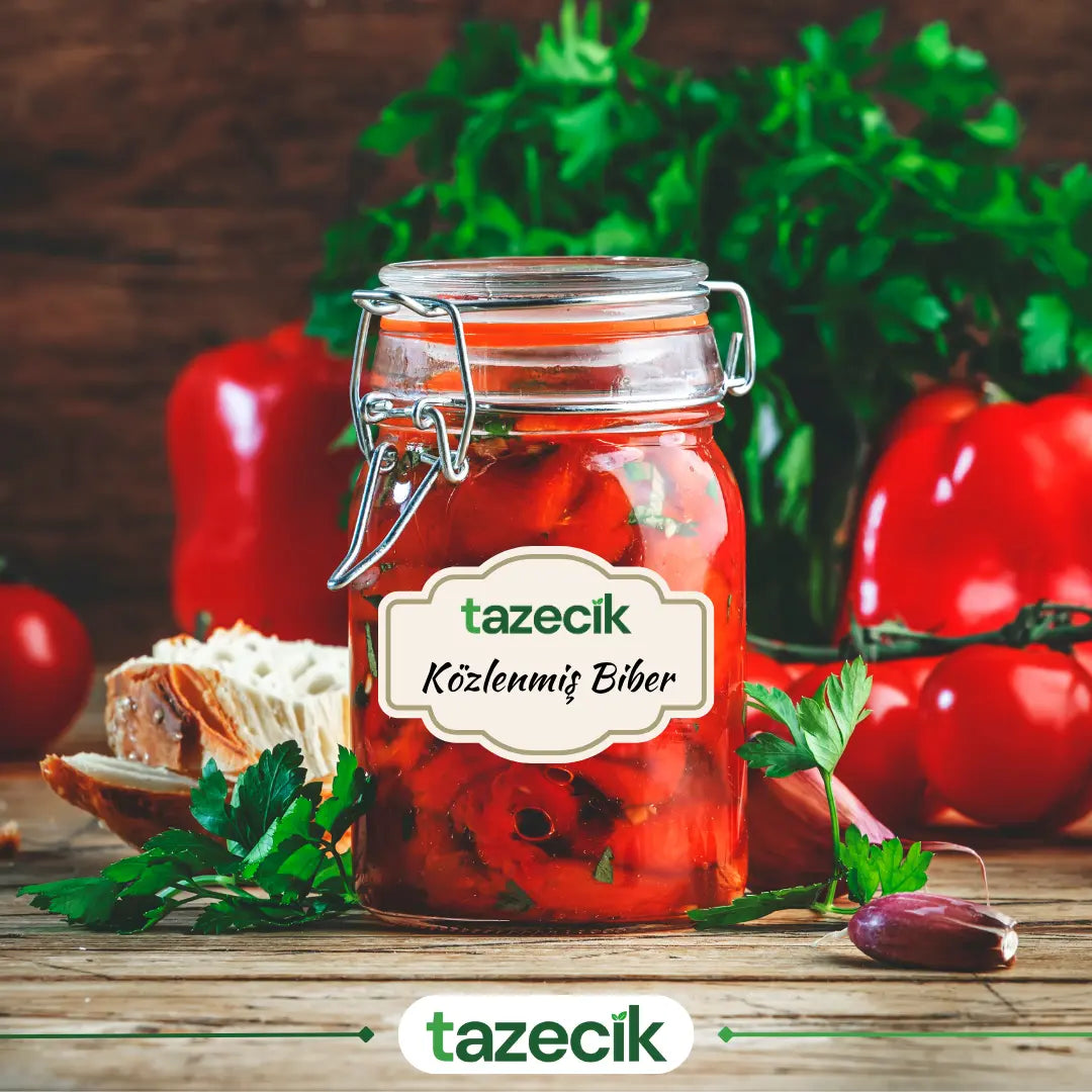 Közlenmiş Biber - Ev Yapımı - 650gr Tazecik