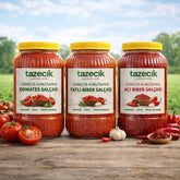 3'lü Salça Seti - 3kg - Domates, Antep Tatlı Biber, Antep Acı Biber Salçası Tazecik
