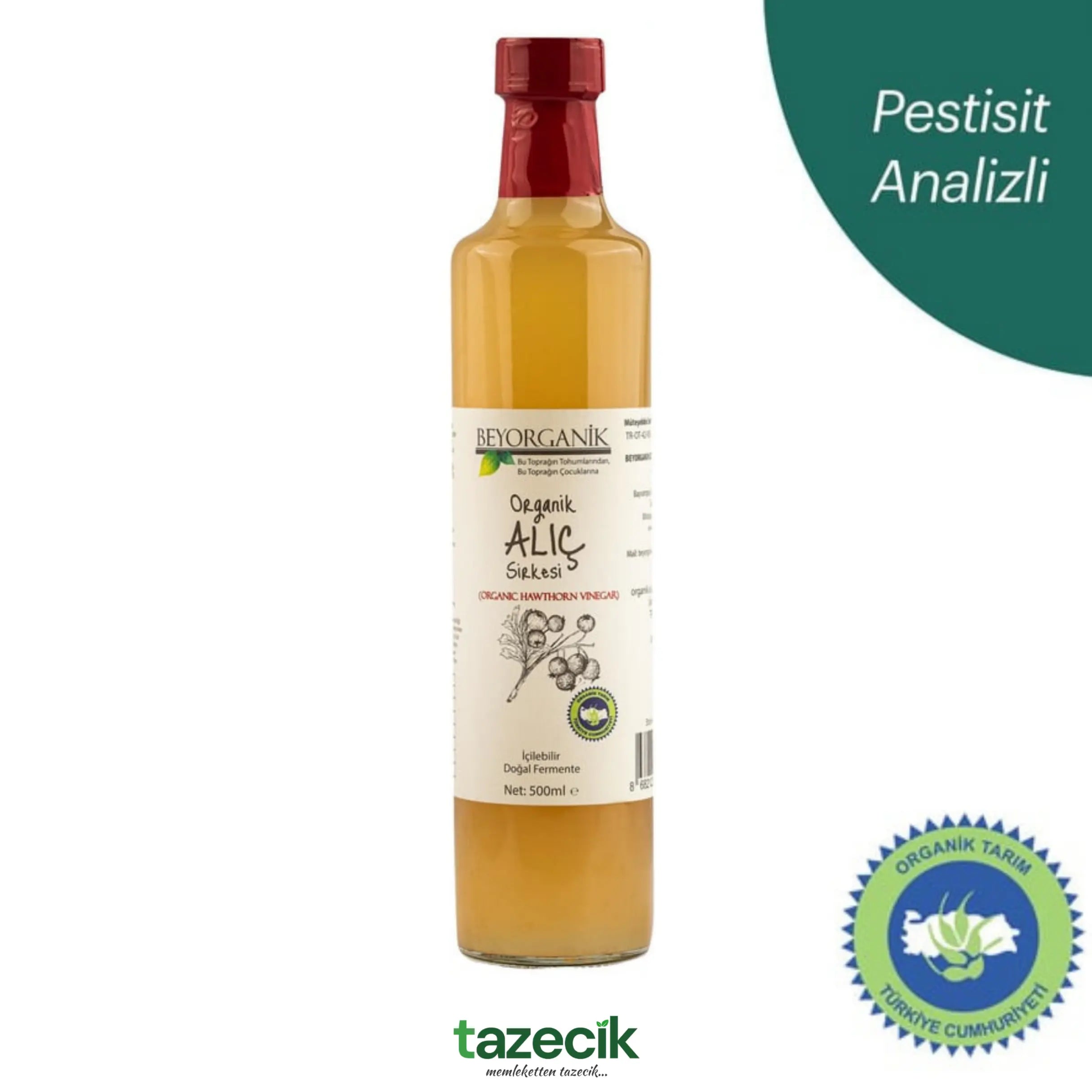 Organik Alic Sirkesi- BeyOrganik 500ml Tazecik