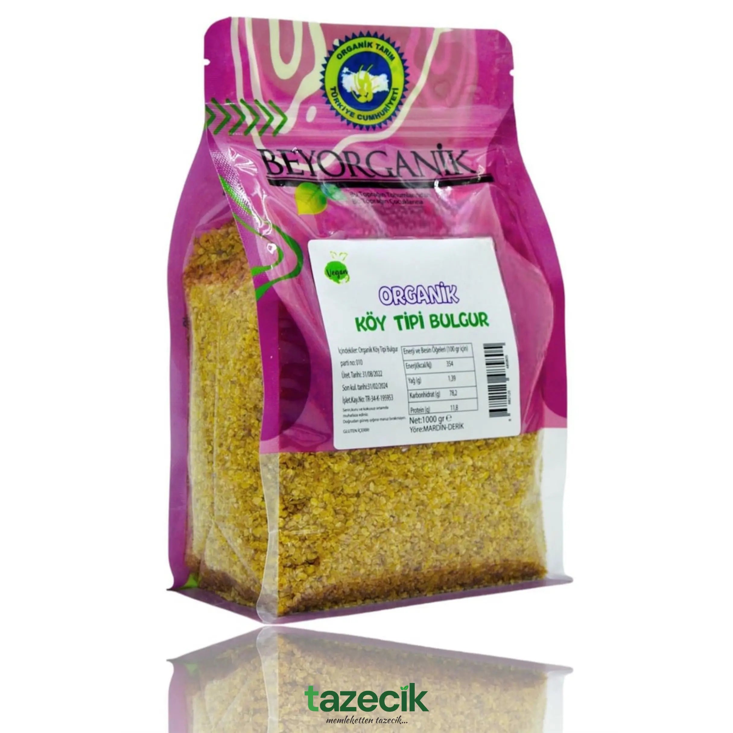 Organik Köy Bulguru- BeyOrganik 1000gr Tazecik