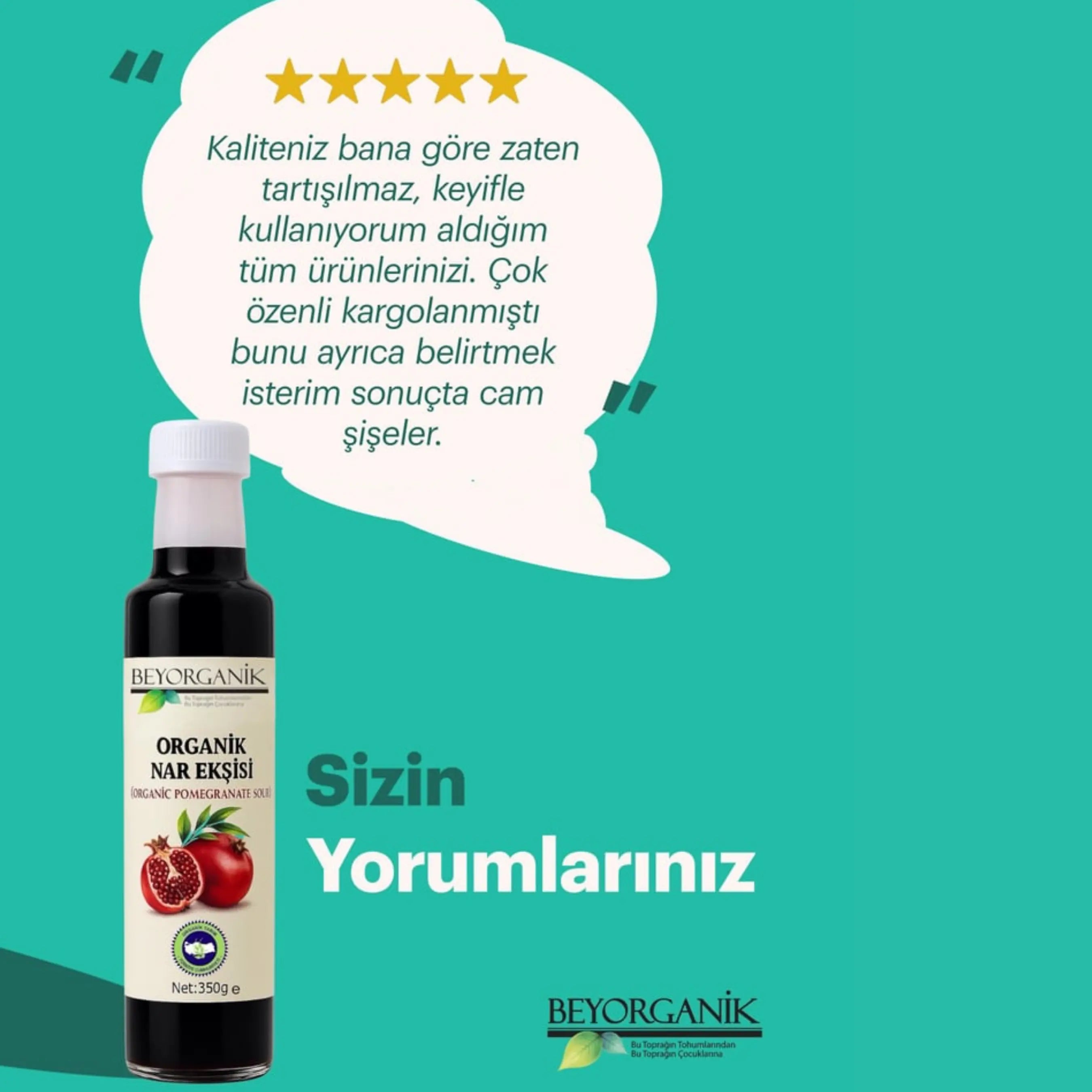 Organik Nar Eksisi- BeyOrganik 350gr Tazecik