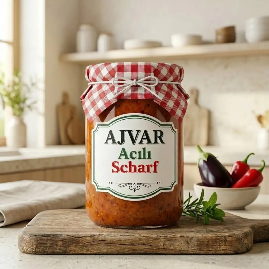 Acılı Ajvar - Ev Yapımı Balkan Sosu - 540 gr